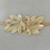 Nueva moda metal cadena elástica para la cintura hebilla de hoja de carambola decoración de vestido de mujer cintura elástica cadena de cintura elástica de resorte