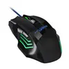Mouse mecânico com fio transfronteiriço, 7 teclas luminosas para jogos e-sports, interface USB para laptop e escritório, design ergonômico
