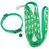 Perro mascota multicolor blanco garra de perro collar para perro pequeño cuerda de tracción con campana gatito cabestro collar cuerda