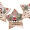 Estrella de Madera LED Navideña Muñeco de Nieve Navideño Decoración del Hogar Manualidad Decoración del Hogar