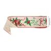 Cinta de lino sintético con borde de alambre en stock para decoración navideña, lámina dorada y plateada impresa con purpurina, para hacer guirnaldas y moños