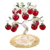 Casa del Árbol de Manzana de Cristal Regalo de Inauguración Decoración de Árbol de Cristal Adornos Esenciales Regalos de Inauguración Práctico
