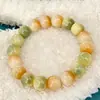 Pulsera de Raíz de Bodhi de Jade Blanco Natural, Suave y Flexible, Versión Estudiante, Cuentas de Bodhi en Gris Humo Degradado, Pulsera para Hombres y Mujeres