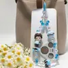 Autêntico Pop Mart Série Sorvete Contas de Cristal Perfuradas Pintadas à Mão Charms Criativos para Celular e Bolsa Atacado
