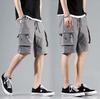 Shorts de Verano para Hombre 2021 Estilo Japonés Pantalones de Trabajo Estilo Coreano Pantalones Casuales de Moda Holgados Pantalones Cortos de Estudiante