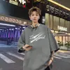 Camiseta de Manga Corta para Hombre Estilo Americano 2026 Nueva Casual Juvenil Algodón Pesado Top de Moda Talla Grande para Niños Manga Media
