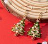 Brincos de Árvore de Natal Transfronteiriços Europeus e Americanos, Brincos de Pino de Natal Populares e Atmosféricos, Brincos de Presente de Ano Novo para Meninas, Sensação de Alta Qualidade