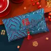 Sobre Rojo de Tela Brocada Bordada de Alta Gama Bolsa Roja de Diez Mil Yuan Palabras de Buena Suerte y Bendición Sobre Rojo Universal