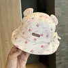 Chapéu de Bebê Outono e Inverno Menina de Poucos Meses Chapéu de Pescador com Cordão Primavera e Outono Fofa Menina de Bebê Chapéu de Bacia Princesa Ajustável