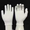 Luvas de Nylon Personalizáveis Luvas Brancas de Segurança para Trabalho Tricotadas Respiráveis Confortáveis Resistentes ao Desgaste Fábrica de Eletrônicos Antiestáticas