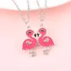Colar Exclusivo Transfronteiriço Flamingo Melhor Amigo Bff Infantil Colar Dopamina Fofo