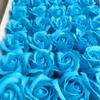 Fábrica de Origen Flor de Jabón de Tres Capas con Base Cabeza de Flor Rosa Simulada Flor de Agua Flor de San Valentín Cabeza de Flor Preservada