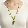 Collar de lujo con esmalte de colores claros para mujer, estilo francés, con costuras de hadas, cadena de clavícula de color, nuevo estilo de nicho 2025.