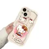 Capa de Celular Shell kt Hello Kitty Maçã 13/14/15promax iPhone11/12 Fofa xr/xs Feminina