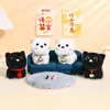 Boneca de Pelúcia Preto e Branco Chaveiro Gatinho Boneca de Desenho Animado Criativa Casal Acessórios para Mochila Dia das Crianças Cerimônia de Acompanhamento