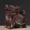 Adornos de Tortuga Dragón Tallados en Madera de Ébano Tallado en Madera Maciza Dinero Chismes Tortuga Dragón Cumpleaños Decoración para el Hogar Sala de Estar