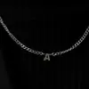 Collar con Colgante de Acero Inoxidable de 26 Letras Personalizado Cadena Cubana Accesorios para Fiesta