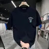 Playera de Manga Corta para Hombre 2025 Nuevo Verano Marca de Moda Americana Trendy Holgada Blanca Versátil Ropa Tops de Manga Corta