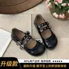 Zapatos planos Mary Jane estilo francés con tacón oculto, bailarinas primavera/otoño 2026 con lazo y suela suave de piel