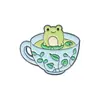 Insignia de Serie de Animales Taza de Té Dibujos Animados Gato/Capibara/Serpiente/Patrón Sost Creativo Broche Estilo Lindo Accesorios