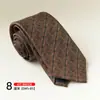 Corbata Elegante con Patrón Retro, Corbata Formal Atada a Mano, Atuendo Formal para Novio de Boda, Corbata Estampada Moda Estilo Hong Kong 8cm
