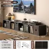 Armário preto com padrão de grade, estilo nórdico, adequado para salas de estar pequenas, armário de armazenamento de chão, quarto, e pode ser combinado com um rack de TV
