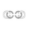 Antigo Gato Ning Xiao Xiang Estilo Brincos Na Moda Clássico Internet Celebridade Francesa Moda Elegante Diamante Duplo C Letra Brincos para Mulheres