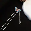 Presilha de Cabelo Colorida em Forma de U Borboleta Presilha Chinesa de Alta Qualidade Acessórios de Cabelo Disco Adorno de Cabeça Presilha de Cabelo Feminino Balanço Passo Joia Antiga