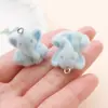 Pingente de Elefante Bebê 3D de Veludo Fofo Elefante Macio Veludo Brincos DIY Colar Pulseira Acessórios de Joias