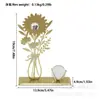 Diseño Popular Bola de Cristal Calada Flores de Hierro Adornos de Escritorio Sala de Estar Decoraciones Adornos de Instagram Suministro Directo de Fábrica