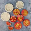 Molde de Silicone Estilo Chinês Dragão e Fênix Peônia Carpa Andorinha Decoração de Bolo de Casamento Chinês Dobra de Chocolate