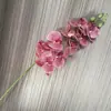 Flores Artificiales Phalaenopsis Impresas en 3D de 9 Cabezas, Ramos para Decoración del Hogar, Decoraciones para Salón de Bodas, Flores de Seda para Bodas al por Mayor
