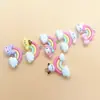 Lindo Dibujo Animado Sanrio Nubes Arcoíris diy Colgante Colgante de Resina Llavero Colgante para Billetera Material