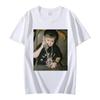 Camiseta de Manga Curta Nova Europeia e Americana 2025 Masculina e Feminina Plus Size Casual Top Gola Redonda
