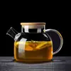 Tetera hervidora de té perfumado calefactora resistente a altas temperaturas, tetera de vidrio de gran capacidad para uso doméstico, transparente, para fuego, olla individual de salud