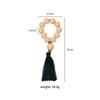 Amazon Contas de madeira Tassel Guardanapo Anel Estilo Pastoral Log Guardanapo Fivela Tecido à mão Corda de cânhamo Guardanapo Anel Boca Anel de pano