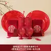 Balanza de boda, lavabo transparente, artículos de boda, lavabo de plástico para bodas, cuenco rojo festivo, juego de dote de la novia
