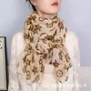 Bufanda Floral Vintage de Moda Clásica, Bufanda de Seda de Bali de Alta Calidad, Chal Elegante con Textura de Algodón y Lino, Bufanda Versátil de Gama Alta