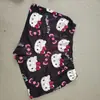 Pantalones de pijama populares de dibujos animados KT Kitty europeos y americanos para mujer, shorts casuales de verano finos y holgados para casa
