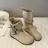 Botas Martin de plataforma gruesa para mujer que aumentan la altura, nuevo estilo otoño 2026, botas apilables de uso bidireccional plegables, botines de vaquero western para mujer