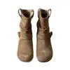 Botines retro estilo Birkenstock para mujer con tacón oculto, nueva colección otoño/invierno 2026, botas de cowboy estilo Western, efecto adelgazante, botas push-up, botas tipo Martin