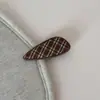 Tecido Xadrez Britânico Clipe Inferior de Metal Grampo de Cabelo Geométrico Moda Simples Clipe para Franja Clipe Lateral Acessórios de Cabelo Novo Estilo