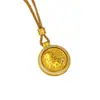 Nuevo Colgante Rotatorio de Moneda Pixiu Estilo Chino, Colgante de Moneda Pixiu de Alta Retención de Color de Moda para Cadena de Suéter de Mujer
