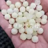 Diente Loto Amarillo Perlas Jade Perlas Sueltas Cuarzo Roca Jade Loto 10mm Pulsera Collar Accesorios de Joyería Perlas Hechas a Mano