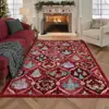 Alfombra de sala de estar navideña vintage transfronteriza, tapete de piso con ambiente navideño, decoración de escena para dormitorio y sala de estar