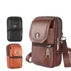 2021 Nova Bolsa Masculina de Couro de Vaca para Celular Bolsa Transversal Multifuncional Cinto para Canteiro de Obras ao Ar Livre Estojo para Celular Impermeável