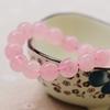 Pulsera de cristal rosa natural para mujer, pulsera de anillo único de cristal rosa, pulsera de piedra hibisco de verano, recluta wang, joyería de flor de durazno al por mayor