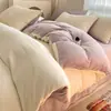 2026 Nuevo Juego de Ropa de Cama de Lana de Leche de Cuatro Piezas Invierno Espesado Coral Franela Ropa de Cama Funda de Edredón Sábana Juego de Tres Piezas
