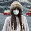 Sombrero de Conejo Hecho a Mano Estilo Japonés, Fresco y Elegante para Mujer, Sombrero de Felpa de Invierno que Hace que la Cara Parezca Más Pequeña, Cálido Sombrero de Pescador con Protección para las Orejas