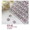 Arte de Uñas Diamantes de Cristal Irregulares Rosa de Fondo Puntiagudo, Diamantes de Corazón Inclinados, Decoraciones para Uñas de Gota de Agua con Forma de Hacha, Aurora